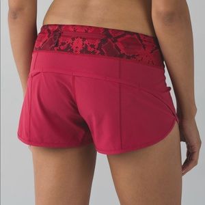 Lululemon speed shorts
